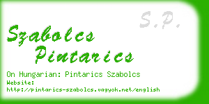 szabolcs pintarics business card